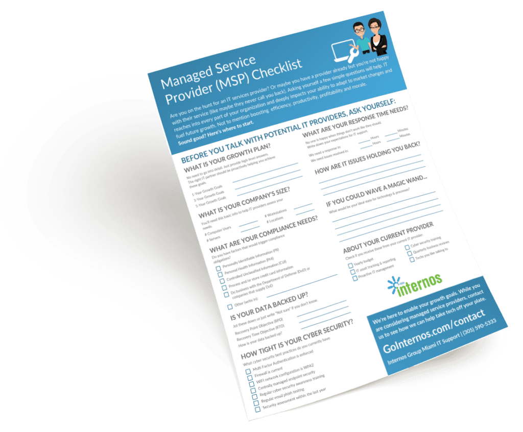 Internos MSP Checklist Promo